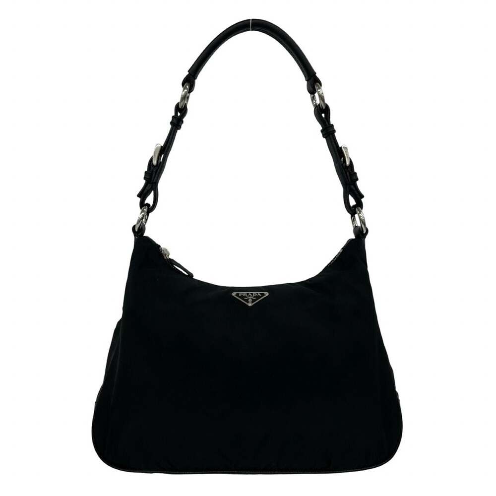 PRADA Black Leather Shoulder Bag